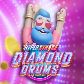 Hyper Strike Diamond Drums logo by Gameburger Studios at Slotmonkey Casino